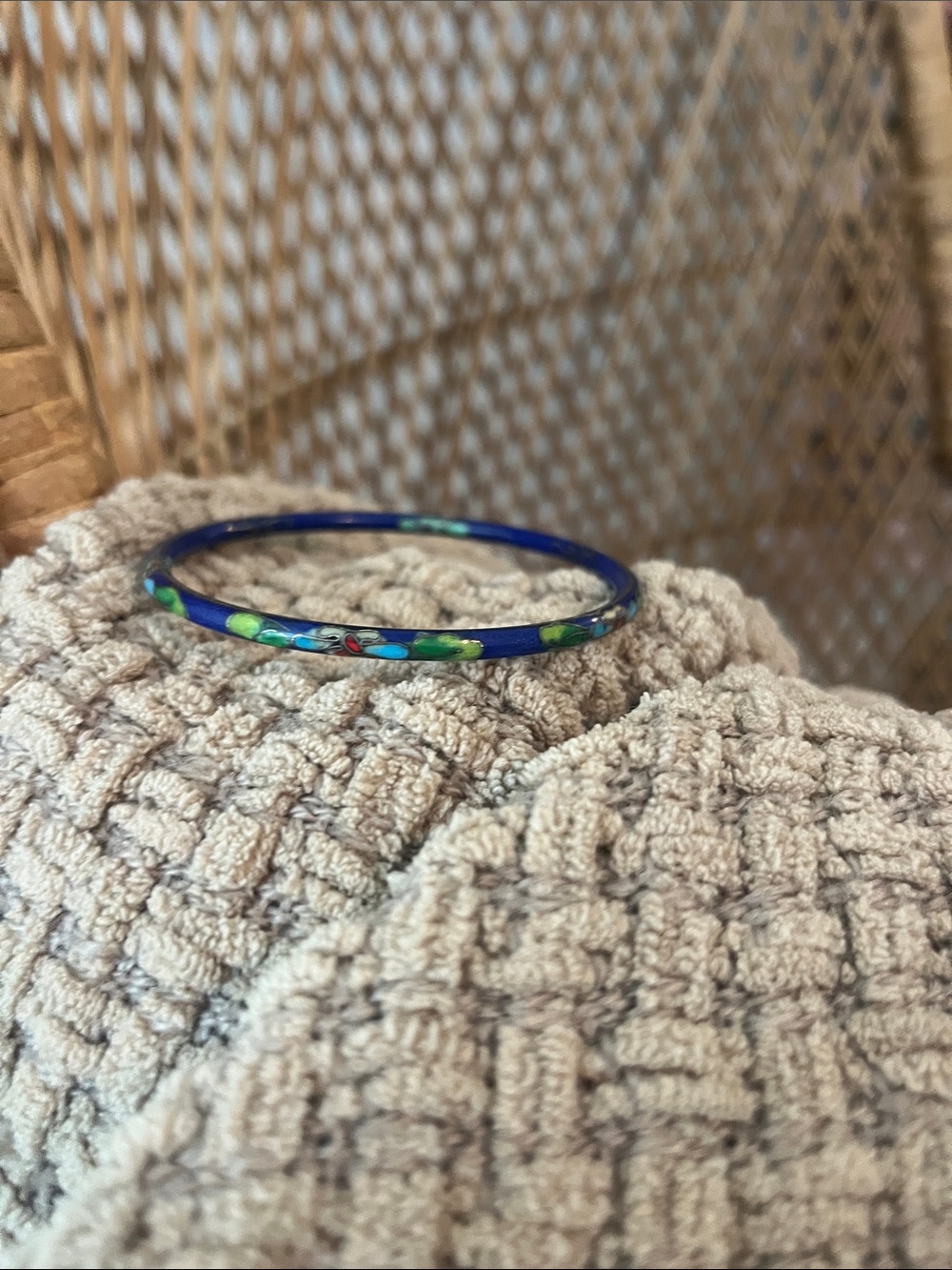Vintage cloisonné bangle